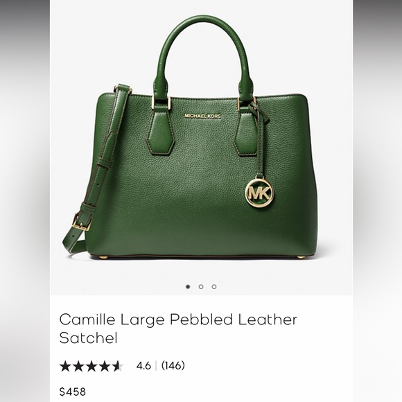 Michael Kors Camille Pebbled Leather Satchel - Picture 10 of 10